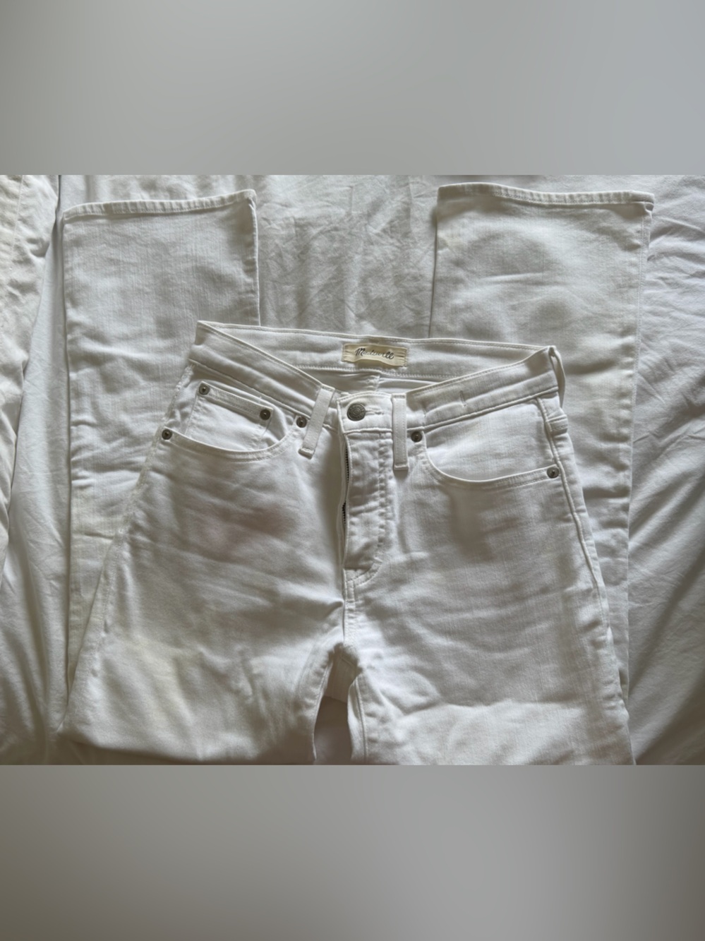 Madewell White Cali Demi-boot Straight-Leg Jeans